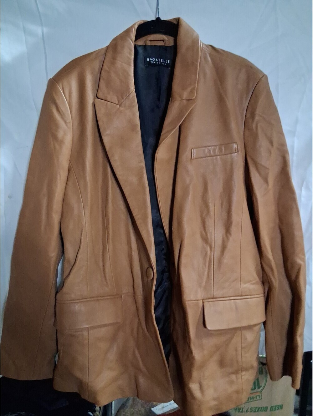 Bagatelle Women's Brown Leather Jacket Large